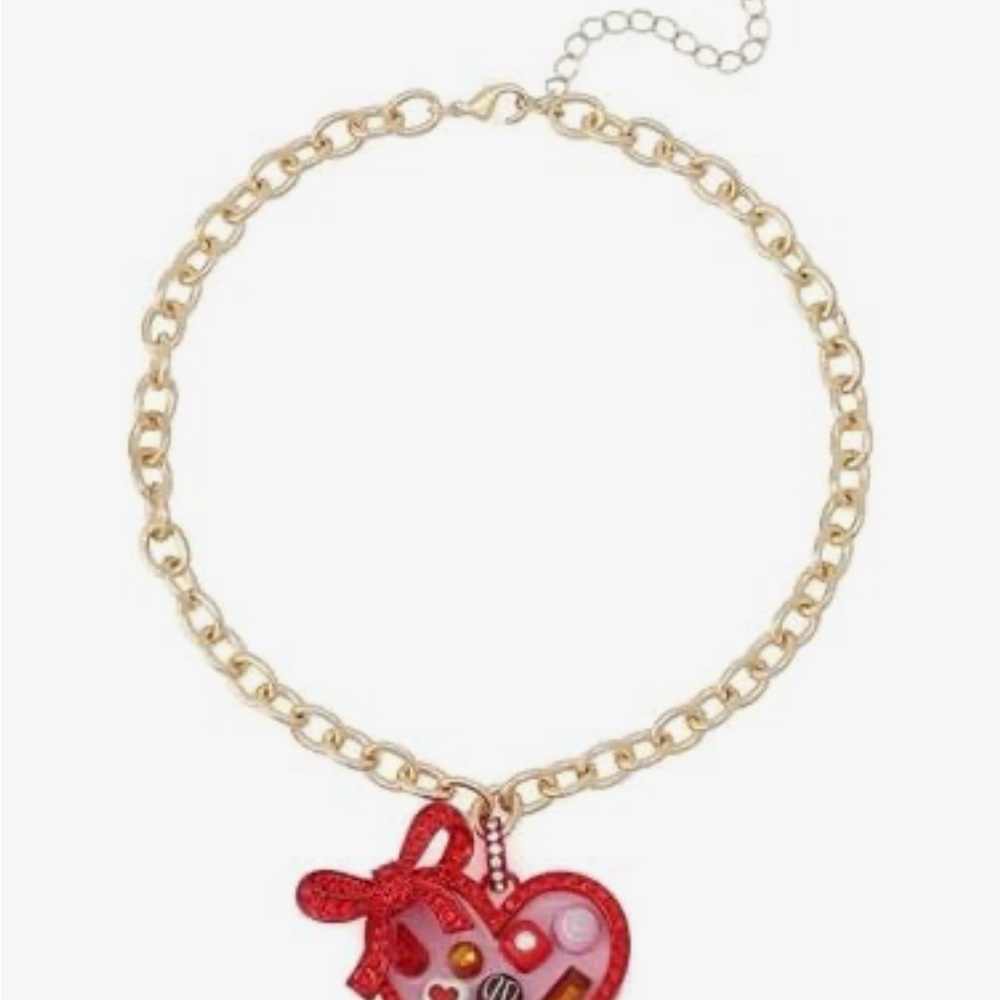 Betsey Johnson Women's Love Spell Heart Chocolate Box Pendant Necklace - Picture 3 of 5